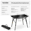 Skládací hliníkový kempingový stůl tectake® Tina, rozměry Náhled obrázku produktu 14