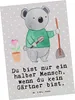 Mr. & Mrs. Panda Fotokarte Gärtner Herz - Grau Pastell - Produktbild-Vorschau 1