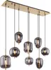 Globo Lighting závěsné svítidlo kovové mosazné barvy, 8x Náhled obrázku produktu 1