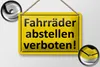 Blechschild Hinweis 18x12cm Fahrräder abstellen verboten Produktbild-Vorschau 2