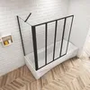100x75x140cm 4-teilig Faltwand Trennwand Badewannenaufsatz Produktbild-Vorschau 3