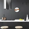 Glasuhr Wanduhr Küchenuhr Echt-Glas 30fi cm Wasser orange Produktbild-Vorschau 3