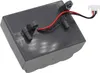 A close-up shot of a gray rechargeable battery pack with red and black wires connected to a white connector. Produktbild-Vorschau