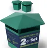 Two green snail traps with a label on the front of one. Produktbild-Vorschau