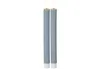 Two LED candles with a ribbed texture and a white base are shown against a white background. Produktbild-Vorschau
