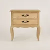 Venezia Eiche Nachttisch, gebogene Beine, gebleichtes Holz, Produktbild-Vorschau 3