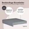 Klemmkissen Kunstleder Bankauflage grau Produktbild-Vorschau