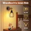 ZMH lampada da parete nera con interruttore illuminazione Anteprima dell’immagine prodotto 4