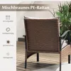 COSTWAY 5-częściowy rattanowy zestaw mebli ogrodowych, Podgląd zdjęcia produktu 5