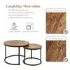 Hawthyhome Couchtisch-Set 2 Stücke Beistelltisch aus Holz Produktbild-Vorschau 4