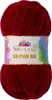 A ball of red yarn with a label. Produktbild-Vorschau