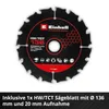 Einhell TP-CS 18/136-C – akumulátorová ručná kotúčová píla Náhľad obrázku produktu 9
