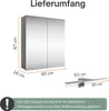 Planetmöbel Merkur Spiegelschrank Bad 60 cm breit Produktbild-Vorschau 7