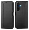 A black flip case for a Samsung Galaxy phone is shown from the front and back. Anteprima dell’immagine prodotto