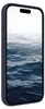 A dark blue phone case is shown in a side profile against a white background. The phone screen displays a close-up image of ocean waves. Anteprima dell’immagine prodotto