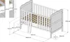 ZEE Babybett 140x70 ISABEL 2in1 Weiß mit 2 Schubladen Produktbild-Vorschau 2