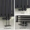 A collage of three close-up images showing different radiator valve connection types for heating systems. Podgląd zdjęcia produktu