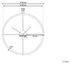 BELIANI Wanduhr Gold ø 50 cm im Metallic Look Rund Produktbild-Vorschau 3