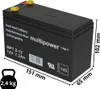Multipower Blei-Akku MP7,2-12 Pb 12V / 7,2Ah VdS G109009, Voir les images du produit 2