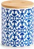 ZELLER Keramiktopf Marokko 600ml, blau und weiß 9,5x12,2cm Produktbild-Vorschau 1