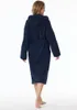 Schiesser peignoir essentials bathrobe with hood navy Voir les images du produit 19