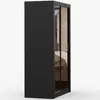 A black wardrobe with mirrored doors. Produktbild-Vorschau