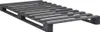 A dark gray wooden pallet bed frame on a white background. Produktbild-Vorschau