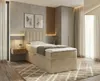 A bedroom scene featuring a bed, nightstand, and wardrobe. Produktbild-Vorschau