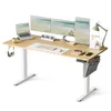A modern standing desk setup with multiple monitors, a laptop, and accessories. Produktbild-Vorschau