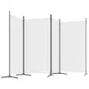 Three white fabric screens supported by black metal frames, arranged in a slightly angled line against a white background. Voir les images du produit