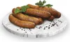 Sausages on a marble platter with peppercorns and parsley. Náhled obrázku produktu