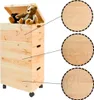 SEVICO XXL Große 3 Holzkisten mit Deckel und Rollen | 40 x Produktbild-Vorschau 2