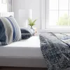 Bettwäsche Set 4 teilig Mikrofaser 135x200 Blau Beige Grau Produktbild-Vorschau 4