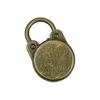 Mini Deko Vorhängeschloss mit Schlüssel HMF 6490 Rund Bronze Produktbild-Vorschau