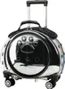 Pet Trolley Case Clear Ventilation Holes Silent Wheels Produktbild-Vorschau 1