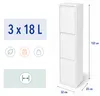 Poubelle Relaxdays, 3 compartiments, 3 x 18 litres, à Voir les images du produit 4