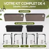 4x Bac à fleurs 11 litres support de montage intérieur Voir les images du produit 4