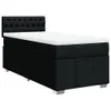 vidaXL Boxspringbett mit Matratze Schwarz 100x200 cm Stoff Produktbild-Vorschau 1