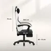 Herní židle Huzaro Force 3.7 bílá, nastavitelné opěradlo, Náhled obrázku produktu 3