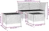 vidaXL 3-tlg. Garten-Lounge-Set mit Kissen Grau Poly Rattan Produktbild-Vorschau 8