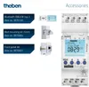 A product image showcasing a digital timer and its accessories, with descriptive text and labels. Produktbild-Vorschau