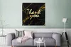 MuchoWow® Poster Zitate - Dank - Gold - Marmor 75x75 cm - Produktbild-Vorschau 5
