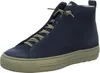 A single blue high-top sneaker with tan laces and sole is shown against a white background. Produktbild-Vorschau