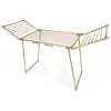 A gold-colored foldable drying rack against a white background. Produktbild-Vorschau
