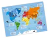 A world map poster for children, featuring colorful continents and illustrations of animals and ocean life. Náhled obrázku produktu