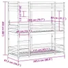 vidaXL Trojpatrová postel 80x200 cm z masivního Náhled obrázku produktu 7