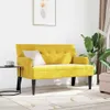 vidaXL Canapé Chesterfield Gelb 112 x 65.5 x 75 cm Samt Voir les images du produit 3
