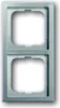 Cornice Busch-Jaeger, doppia, Pur, acciaio inox, 1 pz. Anteprima dell’immagine prodotto 2