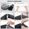 A collage of six images demonstrating the assembly steps of a laundry basket. Produktbild-Vorschau