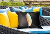 MuchoWow® Outdoor Kissen - Blätter - Schwarz und Gold - Produktbild-Vorschau 4
